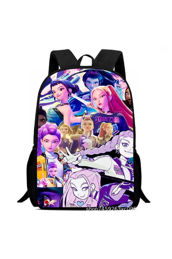Kpop Backpack, lightweight and durable laptop bag, 3D printed everyday backpack, multi-pocket design, stylish shoulder backpack.