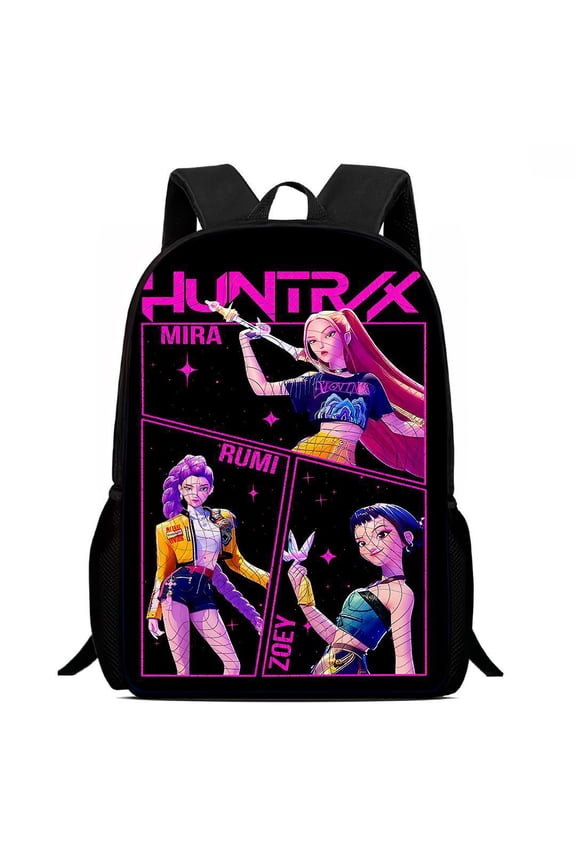 Kpop Backpack, lightweight and durable laptop bag, 3D printed everyday backpack, multi-pocket design, stylish shoulder backpack.