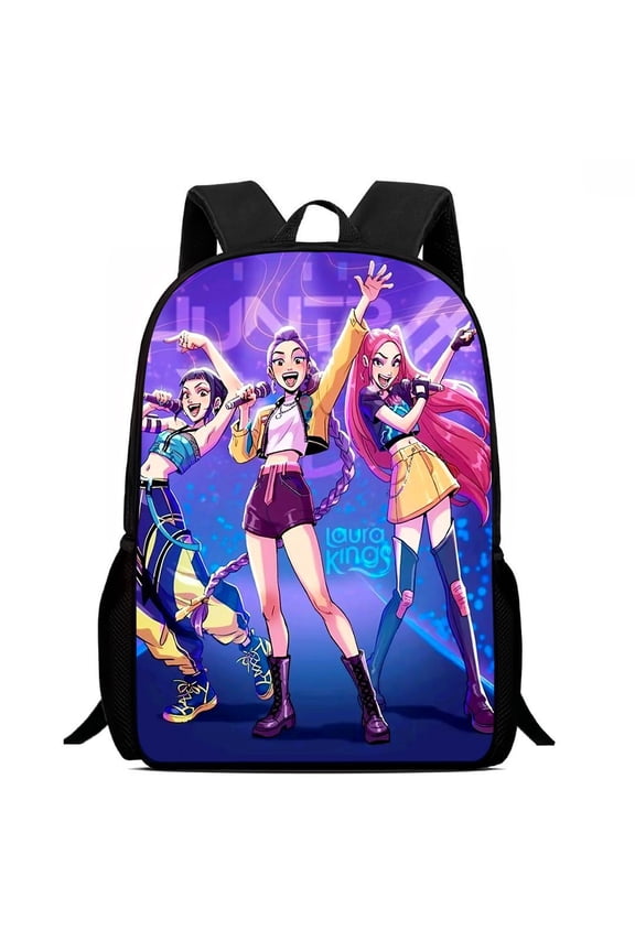 Kpop Backpack, lightweight and durable laptop bag, 3D printed everyday backpack, multi-pocket design, stylish shoulder backpack.