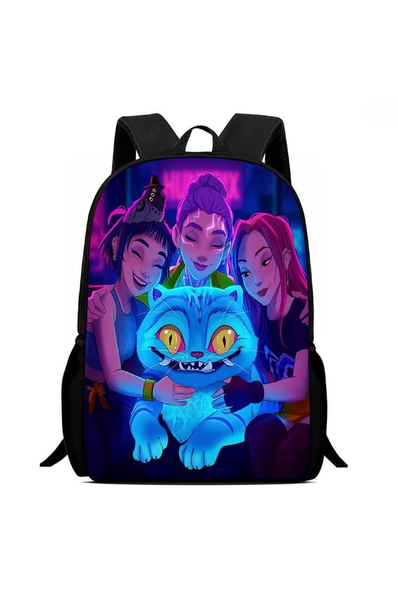 Kpop Backpack, lightweight and durable laptop bag, 3D printed everyday backpack, multi-pocket design, stylish shoulder backpack.