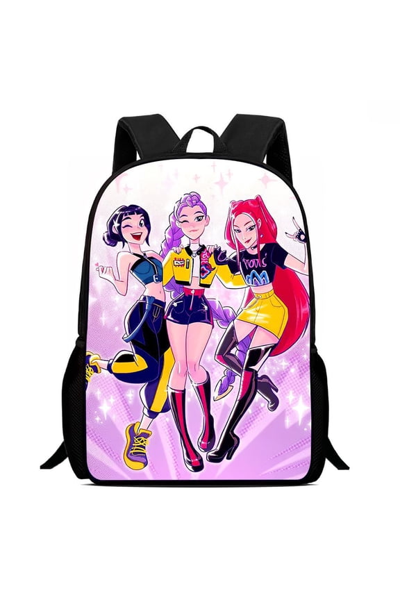 Kpop Backpack, lightweight and durable laptop bag, 3D printed everyday backpack, multi-pocket design, stylish shoulder backpack.