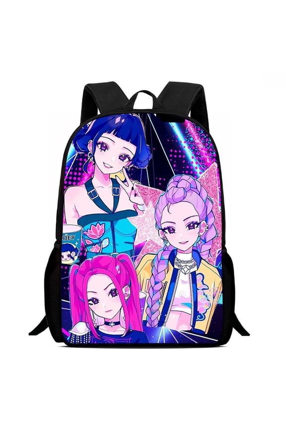 Kpop Backpack, lightweight and durable laptop bag, 3D printed everyday backpack, multi-pocket design, stylish shoulder backpack.