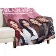 Kpop Blackpink Group Luxury Flannel Blanket - Super Soft Anti-Static Plush Warm Blanket for Sofa Bed - Extra Large Cozy Blanket for Men and Women, Home Decor Gift.