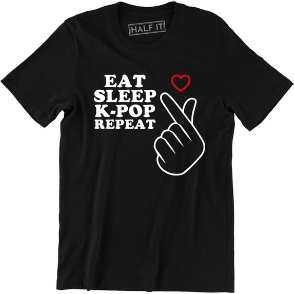 Kpop Boys Eat Sleep Kpop Repeat Men's Kdrama Korean T-Shirt