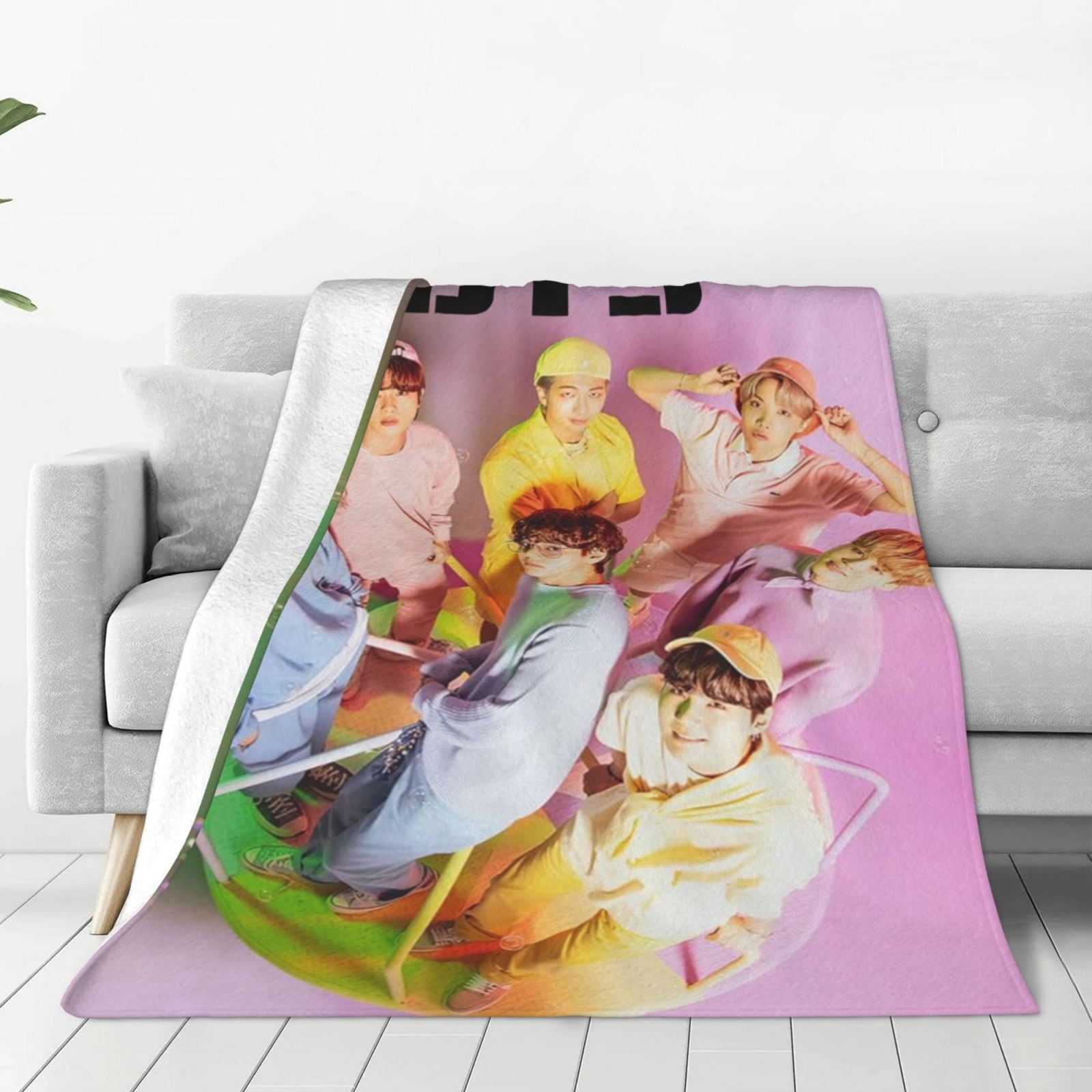 Kpop Bts Fleece Blanket Super Soft Cozy Throw Blanket 50