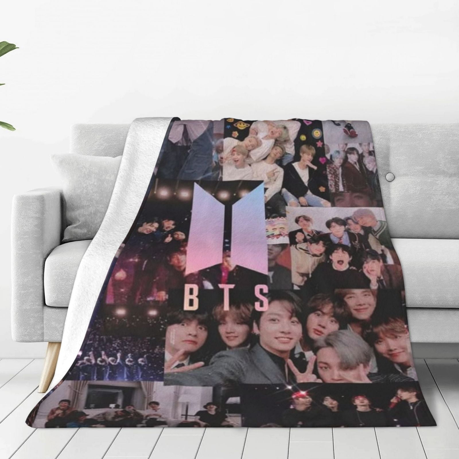 Kpop Bts Fleece Blanket Super Soft Cozy Throw Blanket 40