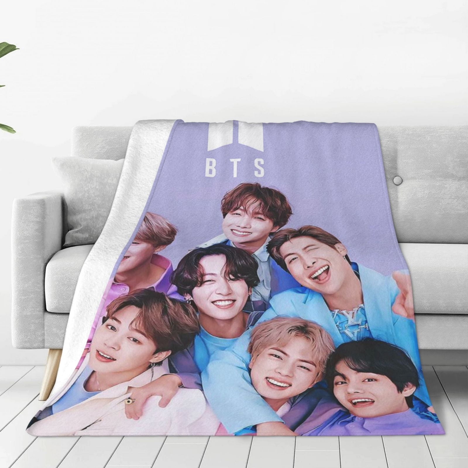 Kpop Bts Fleece Blanket Super Soft Cozy Throw Blanket 50 X40