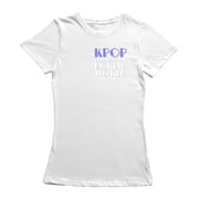 Kpop Changed My Boring World Graphic Women White T-Shirt, Female Medium