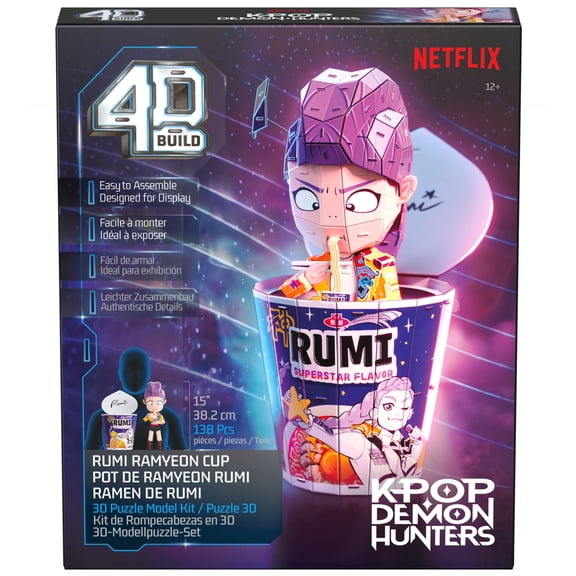 4D Build, KPop Demon Hunters Rumi in Ramyeon Cup 3D Puzzle, 138 Pieces, for Ages 12 & Up
