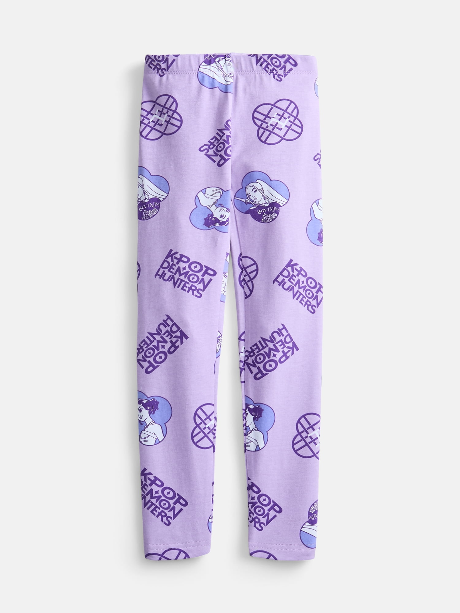 KPop Demon Hunters Girls' Huntrix Icon Graphic Leggings, Sizes 4-16