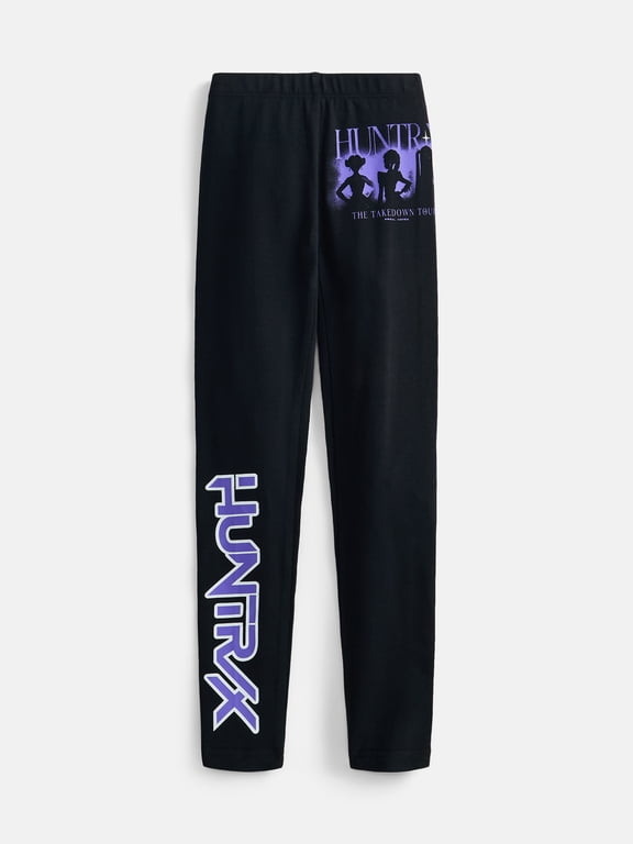 KPop Demon Hunters Girls' The Takedown Tour Graphic Leggings, Sizes 4-16