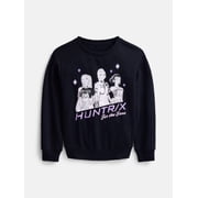KPop Demon Hunters Girls Huntrix Glowing Graphic Sweatshirt, Sizes 4-16