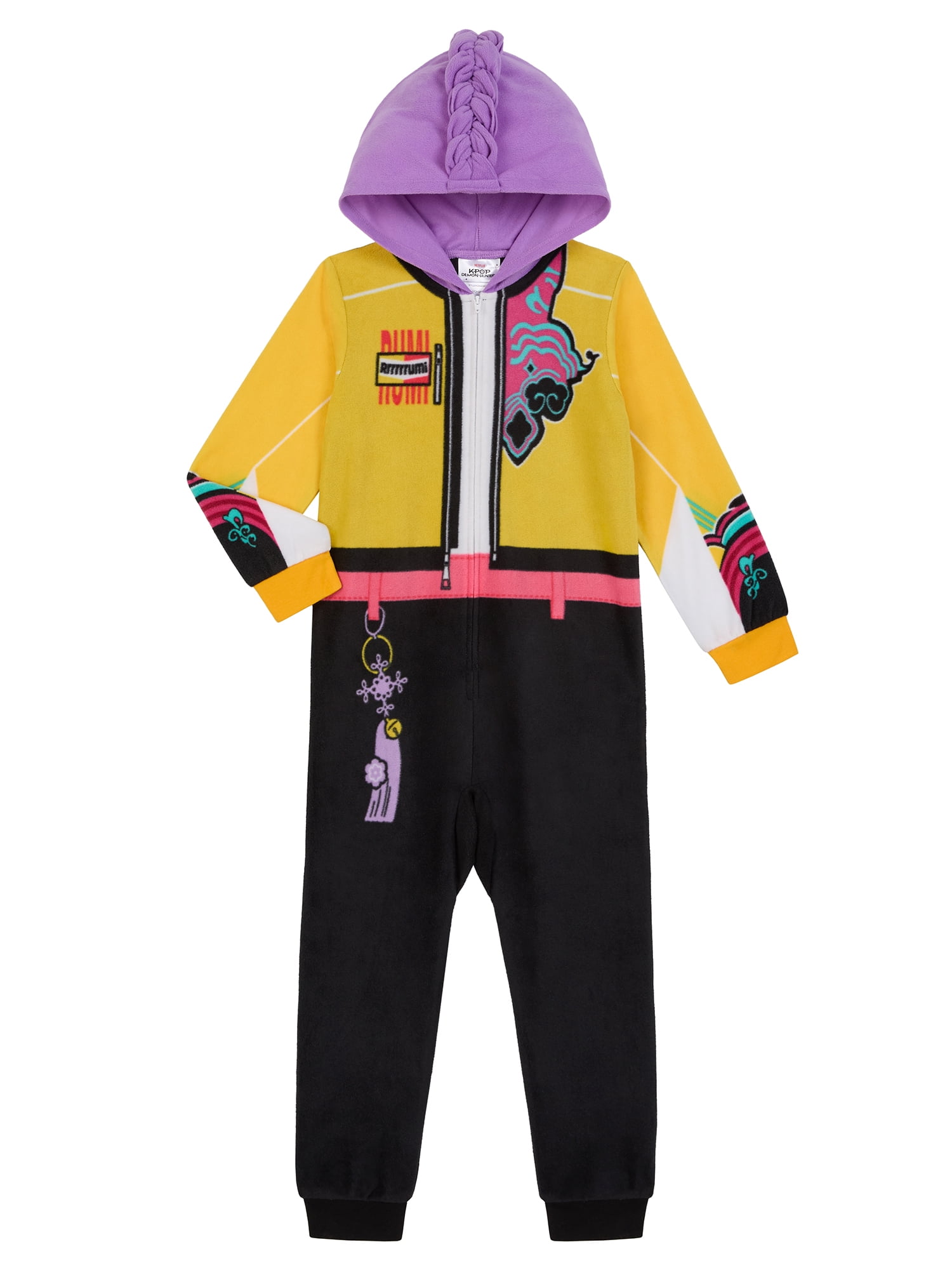 Kpop Demon Hunters Girls Union Suit with Hood, Sizes 6-12