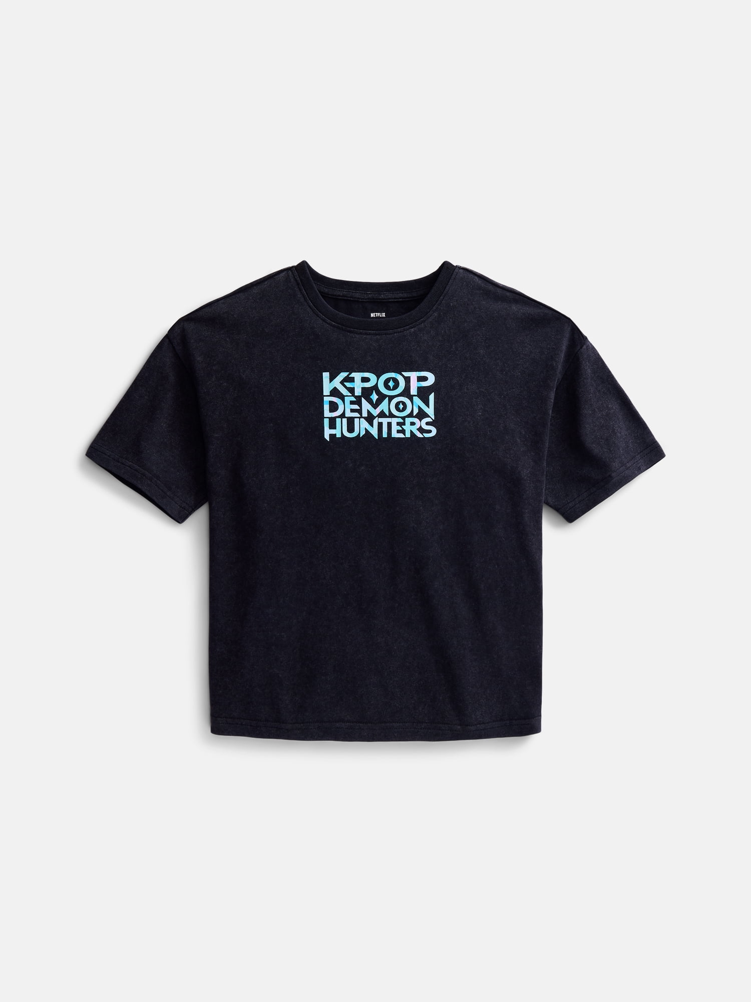 KPop Demon Hunters Girls Mineral Wash Graphic T-Shirt, Sizes 4-16