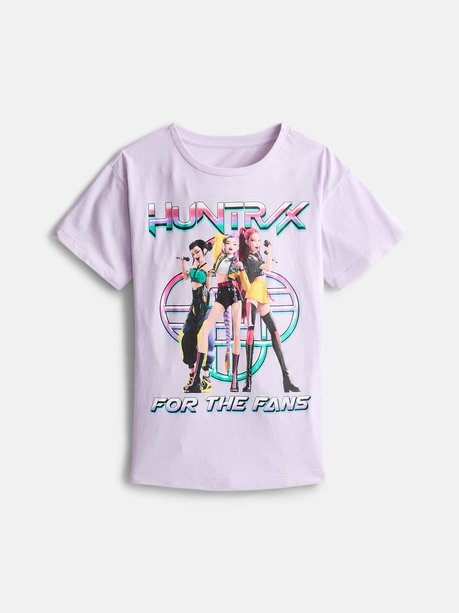 KPop Demon Hunters Girls' Graphic Tee with Short Sleeves, Sizes 4-16