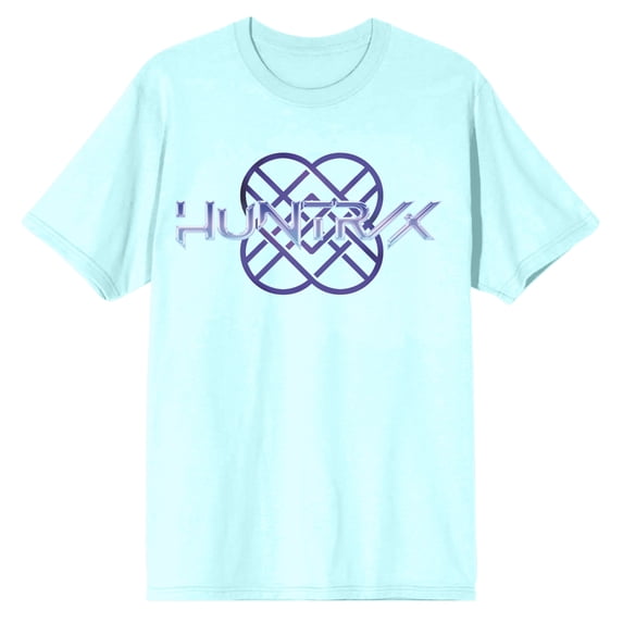 Kpop Demon Hunters Huntrix Logo on Celadon Long Sleeve Adult T Shirt-Large