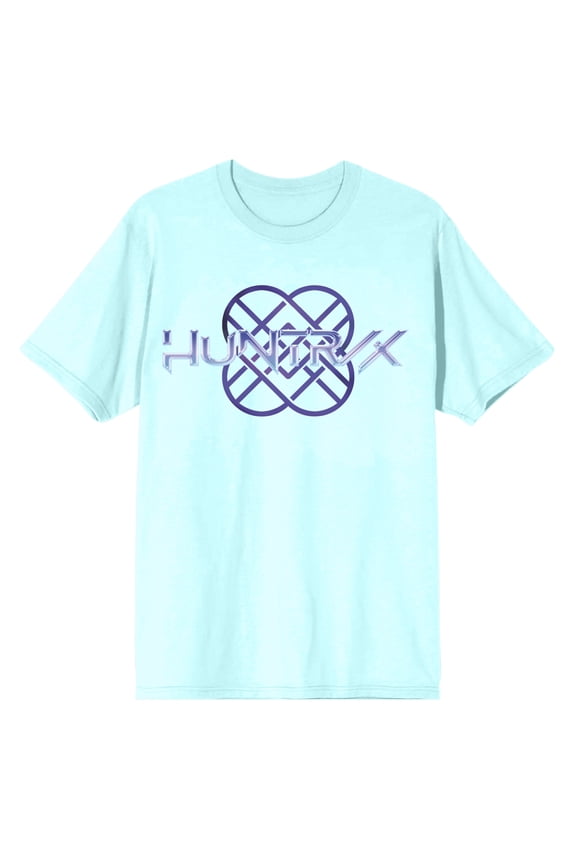 Kpop Demon Hunters Huntrix Logo on Celadon Long Sleeve Adult T Shirt-Large