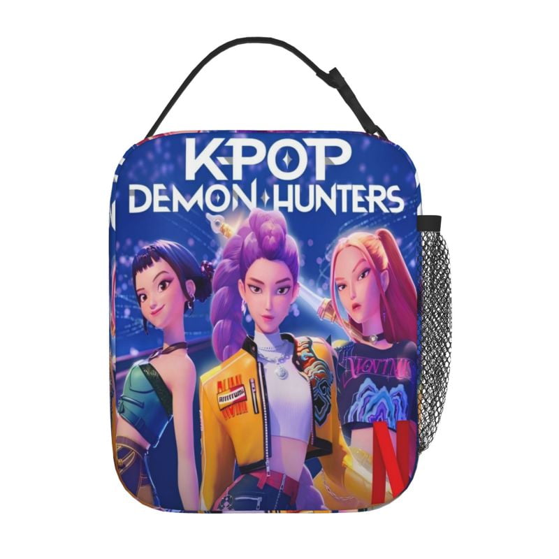 Kpop-Demon-Hunters Insulated Lunch Bag Large Capacity Lunch Tote ...