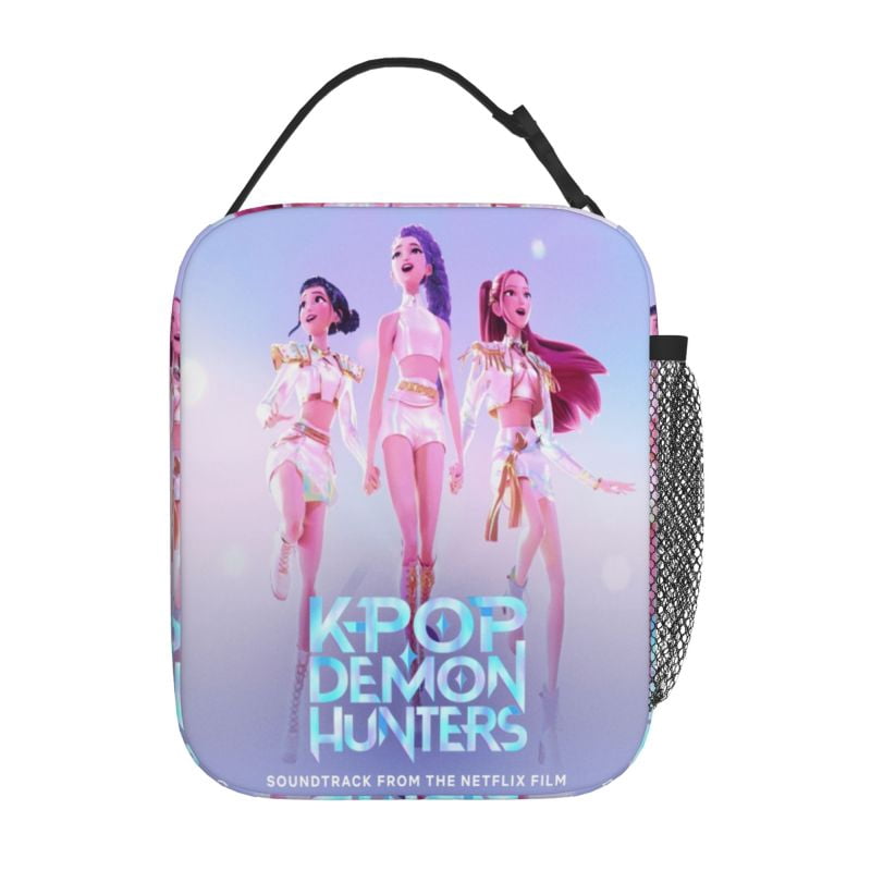 Kpop-Demon-Hunters Insulated Lunch Bag Large Capacity Lunch Tote Reusable Lunch Box for Work Office Picnic