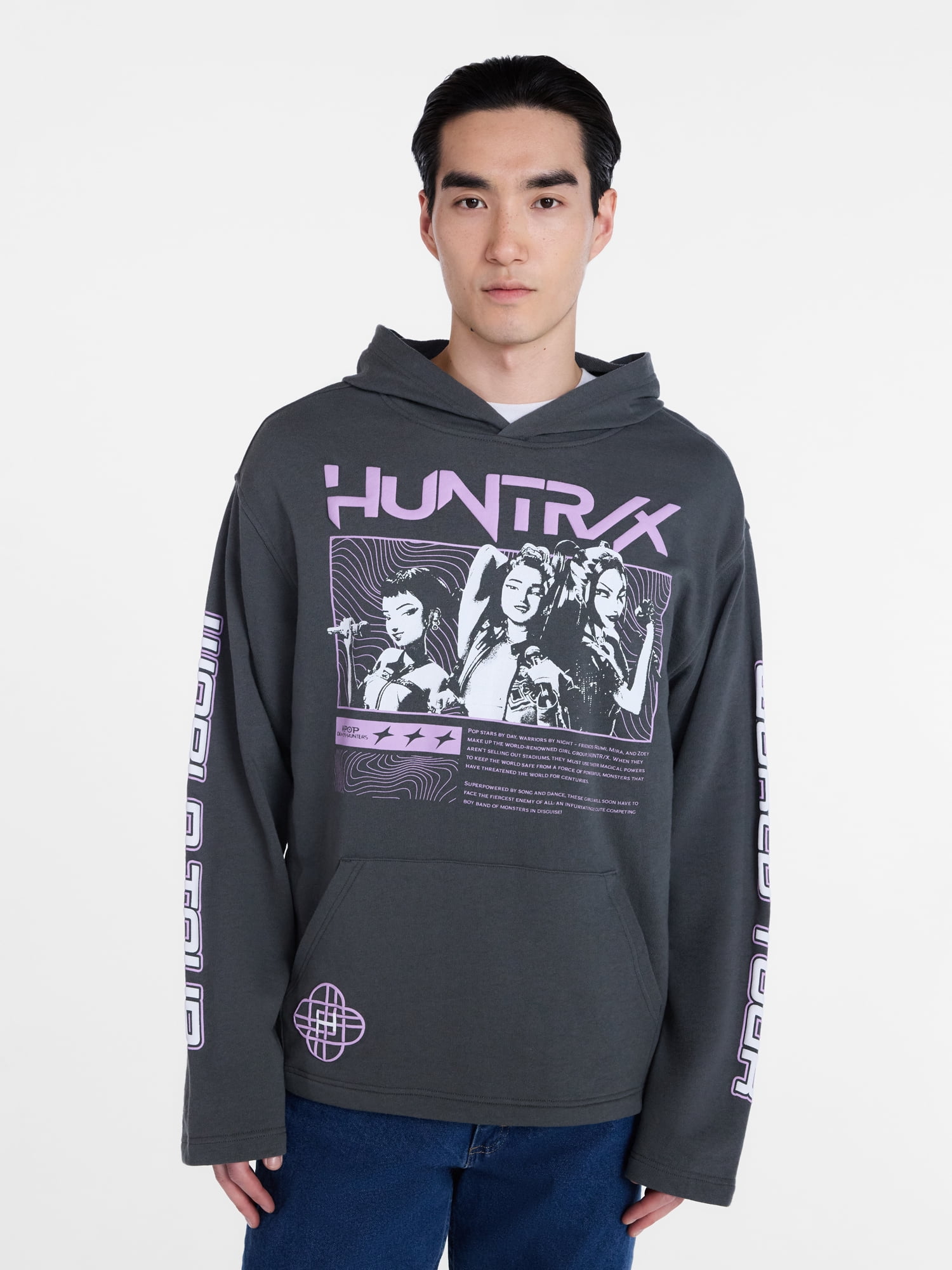KPop Demon Hunters Men's and Big Men's Graphic Hoodie, Sizes XS-5XL