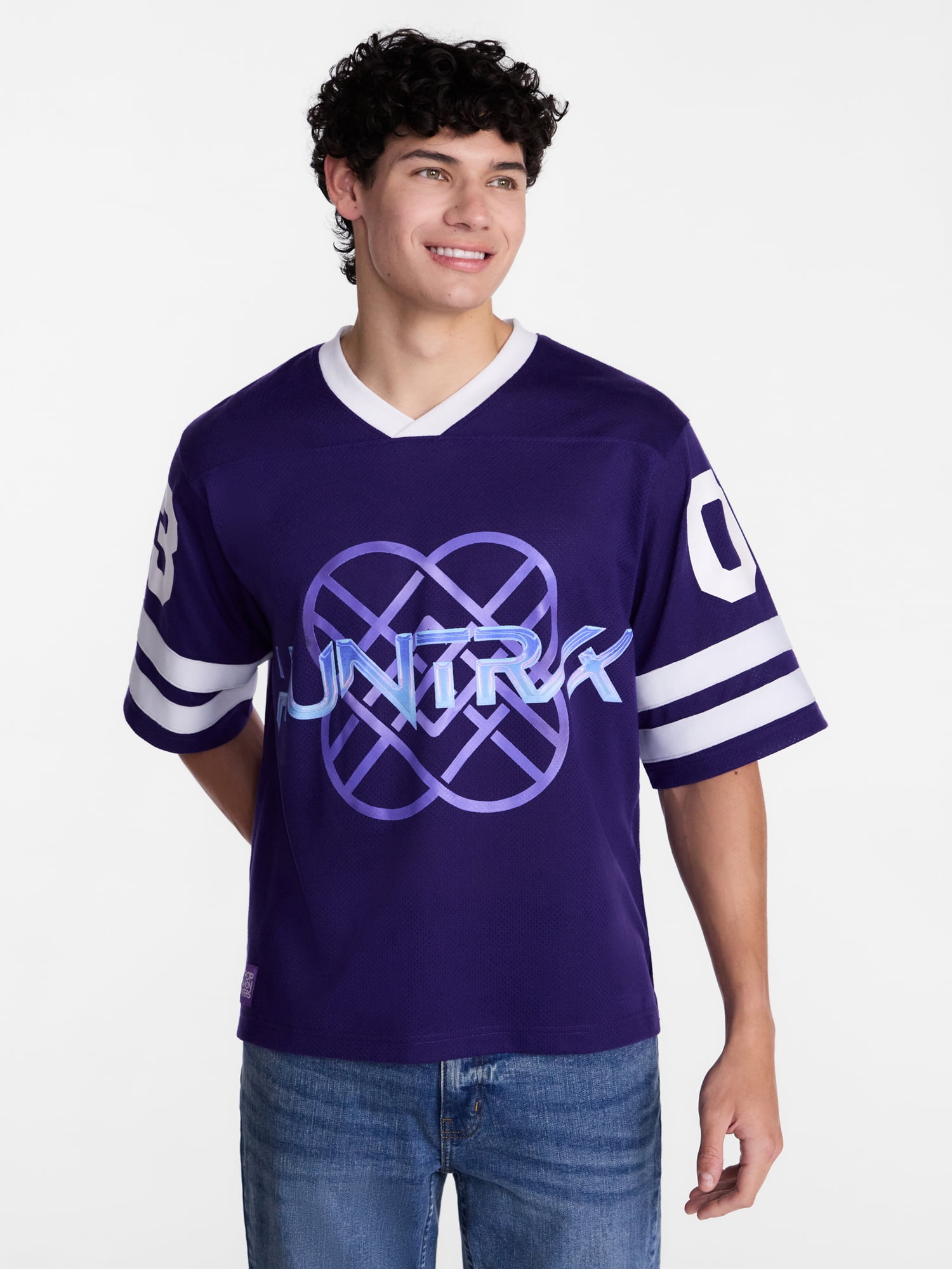 KPop Demon Hunters Men's & Big Men's Huntrix Graphic Jersey, Sizes XS-5XL