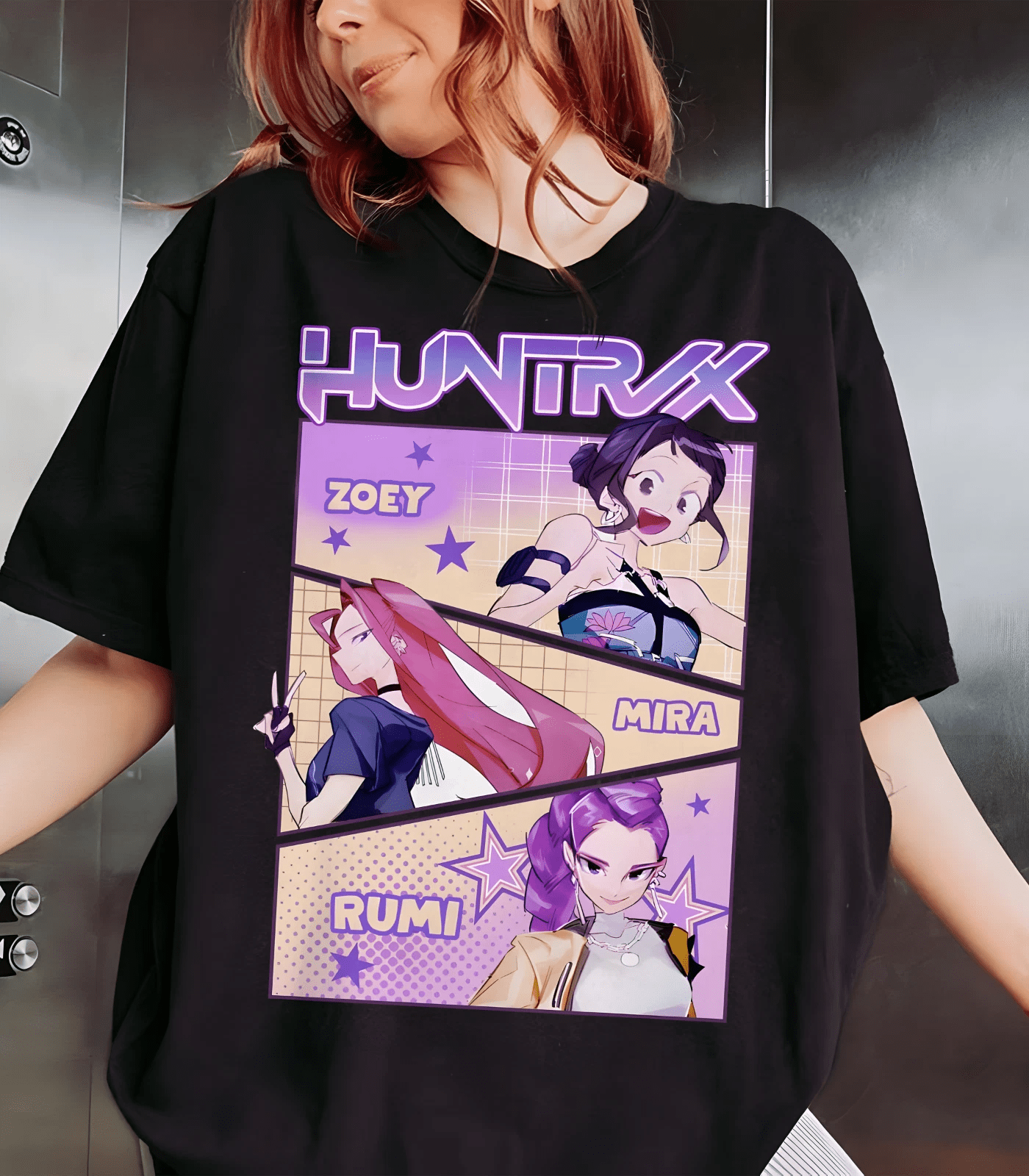 Kpop Demon Hunters T-Shirt Für Männer & Frauen - Lässiges Grafik Shirt Kurzarm