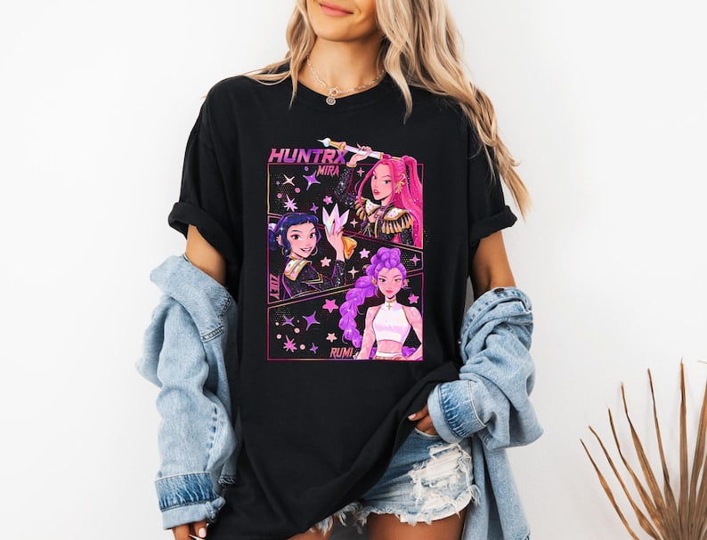 Kpop Demon Hunters Shirt, Huntrix Girl TShirt, Kpop idol group