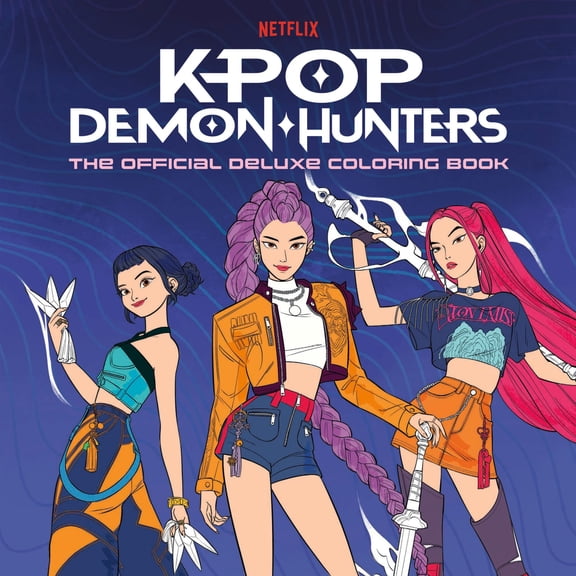 KPop Demon Hunters: the Official Deluxe Coloring Book, 80 pages (Paperback)