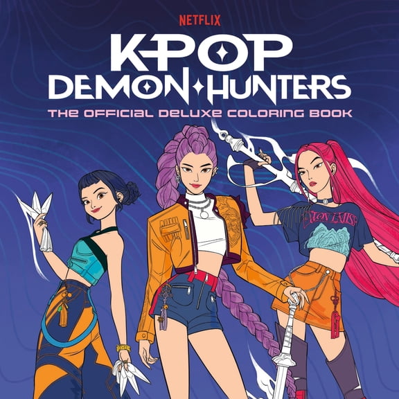 KPop Demon Hunters: the Official Deluxe Coloring Book, 80 pages (Paperback)