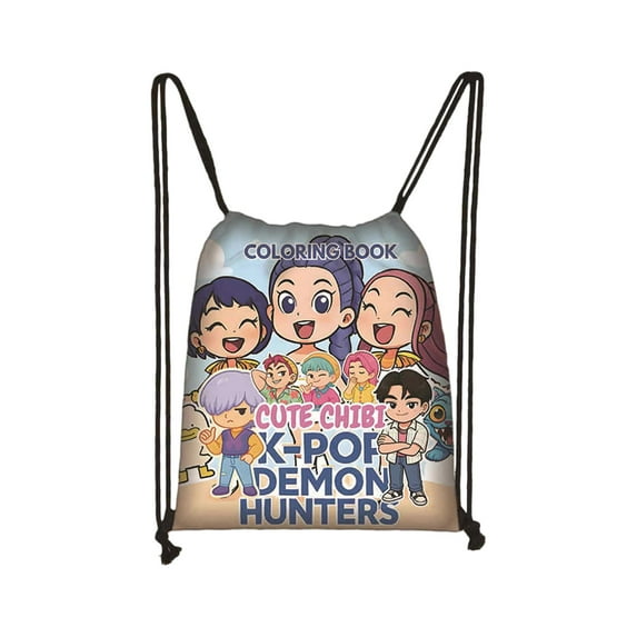 Kpop Demon Hunters Witch Student Peripheral High Durability Oxford Cloth Zipper Pencil Case Bundle Pocket, Double Stitched Edges for Reinforcement, Two-Way Metal Zipper Smooth