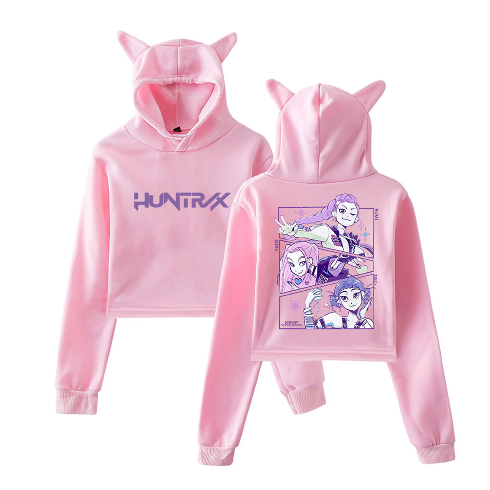 Sweat à Capuche Démon Anime Kpop - Unisexe, Style Hip-hop, Coupe Décontractée, Coton/polyester