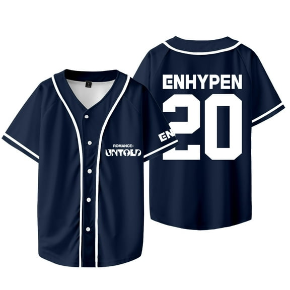 Kpop ENHYPEN Baseball Jacket Tee Walk The Line World Tour Merch Jersey Unisex Short Sleeve T-Shirts