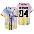 thumbnail image 1 of Kpop ENHYPEN Jungwon Baseball Jacket Tee Walk The Line World Tour Merch Unisex Short Sleeve T-Shirts, 1 of 6