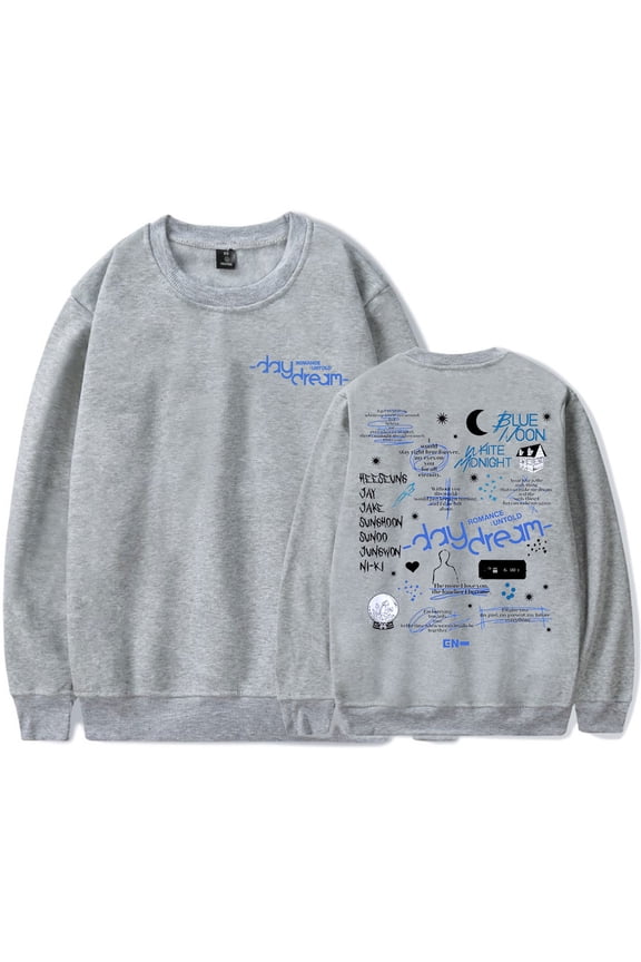 Kpop ENHYPEN Romance Untold Daydream Merch Long Sleeve Tee Unisex Fashion Crewneck Sweatshirts