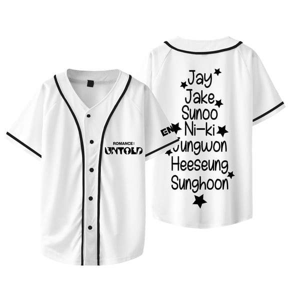 Kpop ENHYPEN Romance Untold Merch Baseball Jacket T-Shirts Cosplay Unisex Fashion Short Sleeve Tee