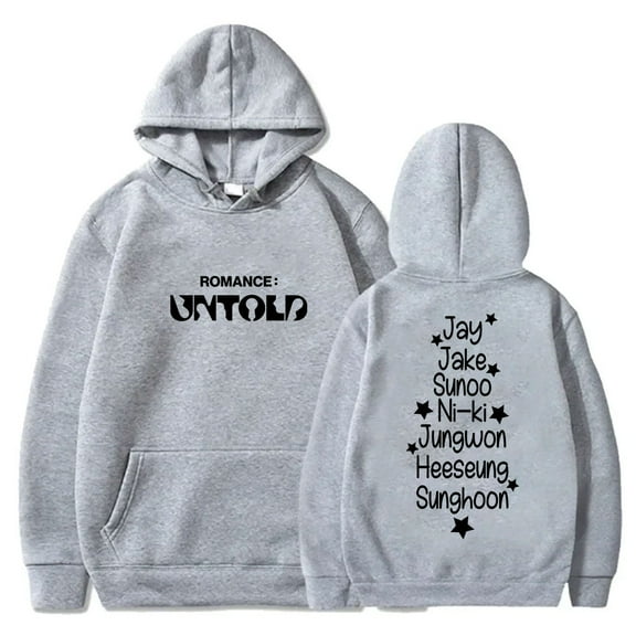 Kpop ENHYPEN Romance Untold Merch Hoodies Cosplay Unisex Fashion Streetwear Hooded Sweatshirts