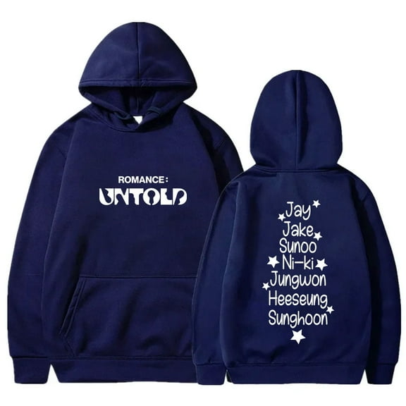 Kpop ENHYPEN Romance Untold Merch Hoodies Cosplay Unisex Fashion Streetwear Hooded Sweatshirts