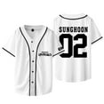 thumbnail image 1 of Kpop ENHYPEN Sunghoon Baseball Jacket Tee Walk The Line World Tour Merch Unisex Short Sleeve Shirts, 1 of 6