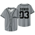 thumbnail image 1 of Kpop ENHYPEN Sunoo Baseball Jacket Tee Walk The Line World Tour Merch Unisex Short Sleeve T-Shirts, 1 of 6