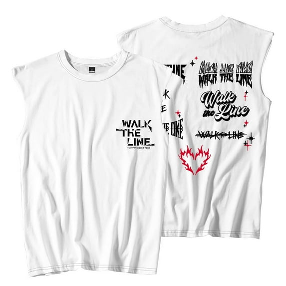 Kpop ENHYPEN Walk The Line World Tour Merch Sleeveless T-Shirts Women Men Fashion Tank Tops