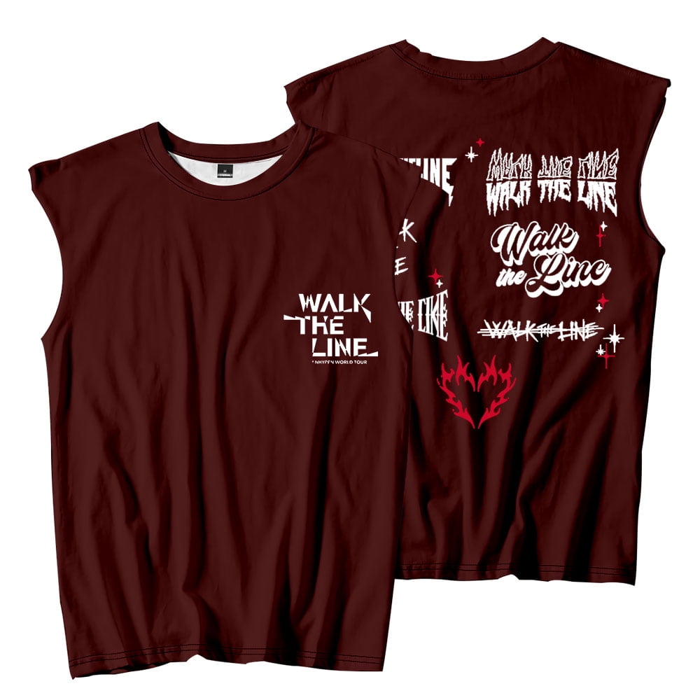 Kpop ENHYPEN Walk The Line World Tour Merch Sleeveless T