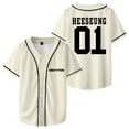 thumbnail image 1 of Kpop Enhypen HEESEUNG Merch Baseball Jersey Short Sleeve Shirts Women Men Streetwear Tops, 1 of 2