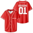 thumbnail image 1 of Kpop Enhypen HEESEUNG Merch Baseball Jersey Short Sleeve Shirts Women Men Streetwear Tops, 1 of 2