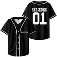 thumbnail image 1 of Kpop Enhypen HEESEUNG Merch Baseball Jersey Short Sleeve Shirts Women Men Streetwear Tops, 1 of 2