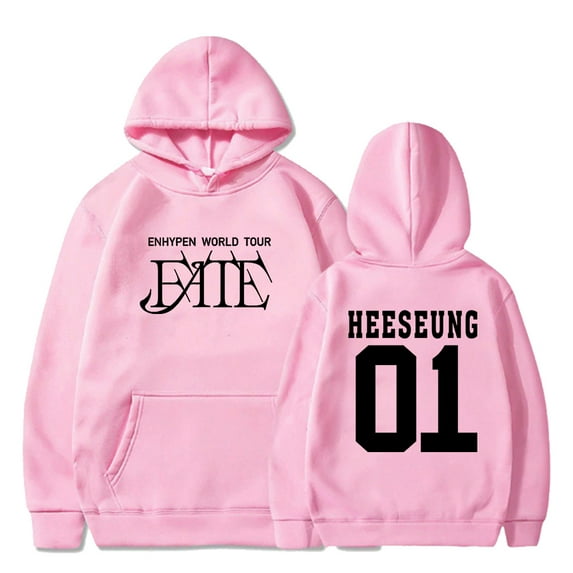 Kpop Enhypen HEESEUNG Merch FATE World Tour Hoodie Long Sleeve Sweatshirts Women Men Hip Hip Clothes
