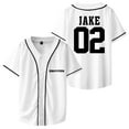 thumbnail image 1 of Kpop Enhypen JAKE Merch Baseball Jersey Tops Short Sleeve Shirts Women Men Streetwear Tee, 1 of 2