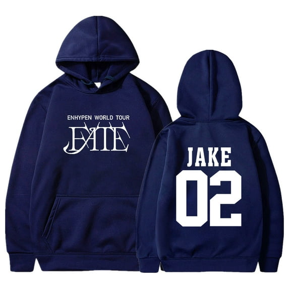Kpop Enhypen JAKE Merch FATE World Tour Hoodie Long Sleeve Streetwear Women Men Hooded Sweatshirt