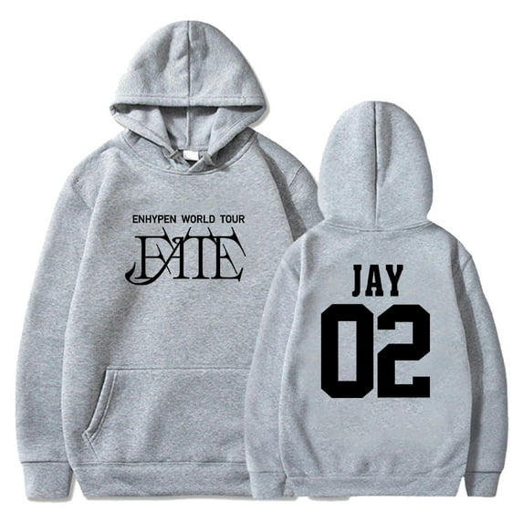 Kpop Enhypen Jay Merch FATE World Tour Hoodie Long Sleeve Sweatshirts Women Men Fashion Clothes