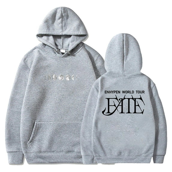 Kpop Enhypen Merch FATE World Tour Hoodie Long Sleeve Streetwear Women Men Hooded Sweatshirt