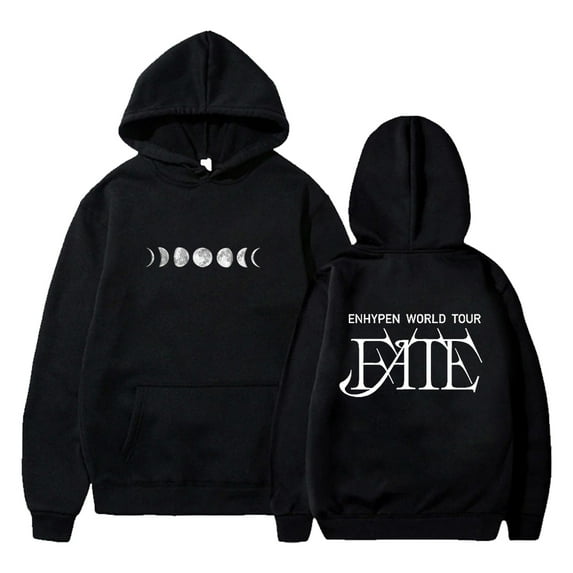 Kpop Enhypen Merch FATE World Tour Hoodie Long Sleeve Streetwear Women Men Hooded Sweatshirt
